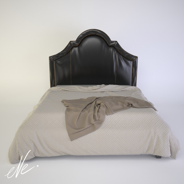 restoration hardware 3d model - Jameson Leather Bed by eve.happy